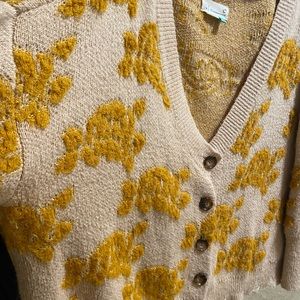 Beige and Yellow Sweater from Anthropologie